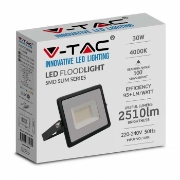 Imagine Reflector LED SMD 30W 4000K IP65 - Negru