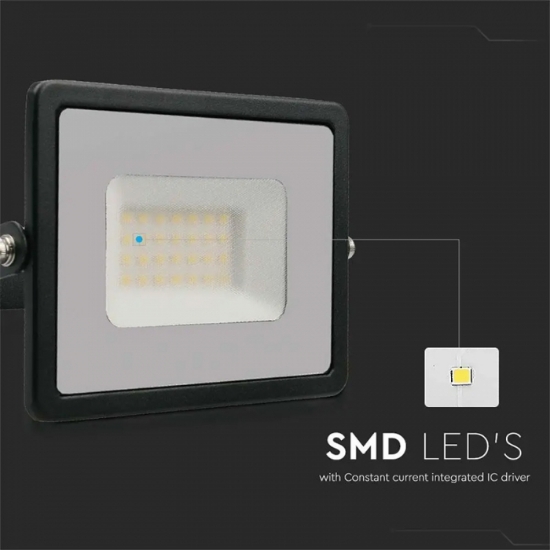 Imagine Reflector LED SMD 30W 4000K IP65 - Negru