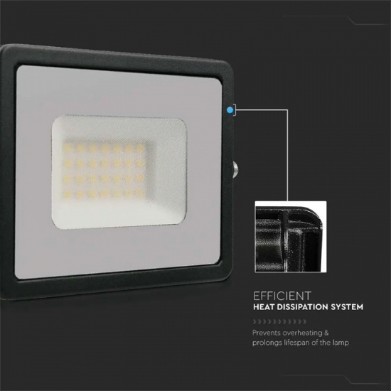 Imagine Reflector LED SMD 30W 4000K IP65 - Negru