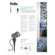 Imagine Proiector LED de grădină FELIX 7W IP65 3000K
