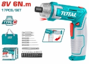 Imagine Șurubelniță electrică 8V Li-Ion cu accesorii TOTAL TSDLI0802