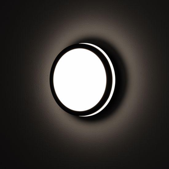 Imagine Plafonieră LED CCT cu senzor IP54 220-240V AC 18W negru