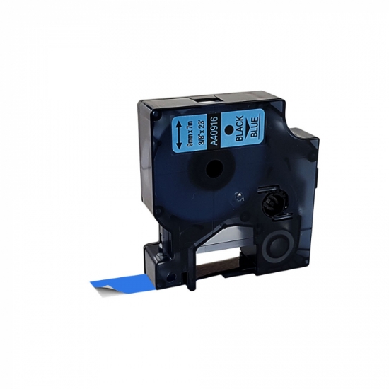 Imagine Etichete compatibile Dymo D1 9mm x 7m negru/albastru