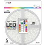 Imagine Bandă LED 12V 22W SMD5050 30LED Adresabilă IC RGB IP65 5m cu Telecomandă