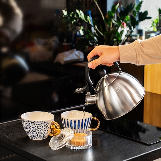 Imagine Ceainic cu fluier din oțel inoxidabil 1.8L Teesa