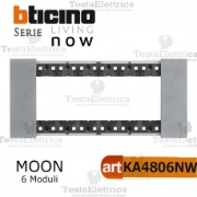 Imagine Rama ornament 6 module Bticino Living Now, finisaj MOON