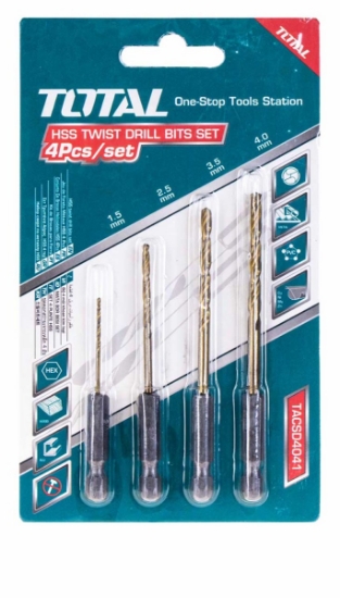 Imagine Set 4 burghie HSS prindere Hex 1/4" TOTAL TACSD4041