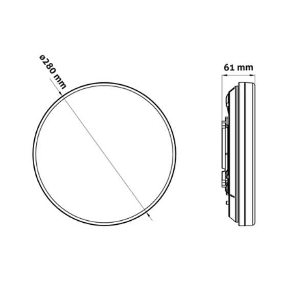 Imagine Plafonieră de urgență 16W 1200lm/450lm M/NM (SA) 3H MT 4000K IP65 LiFePO4 6.4V 3000mAh