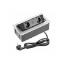 Imagine Priză încorporabilă Avaro 1xSchuko 2xUSB A+C 1.5m negru
