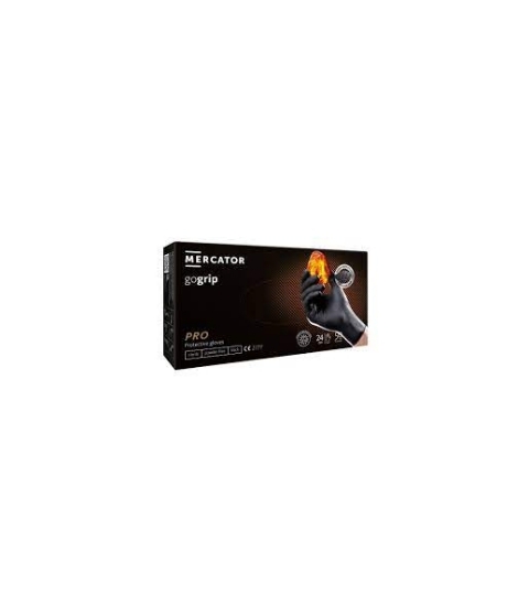 Imagine Mănuși nitril GOGRIP negre, XL, 50 buc