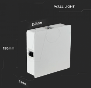 Imagine Aplica VTAC NEW Led 4W 3000K IP65 pătrată albă