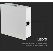 Imagine Aplica VTAC NEW Led 4W 3000K IP65 pătrată albă