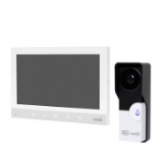 Imagine Set videointerfon Home DPV260 de 7 inchi, cu mod camera de noapte, 30 tonuri de apel, functie de vizualizare, butoane tactile, extensibil