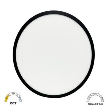 Arată detalii pentru Plafonieră LED CCT Rotundă 40W-44W-48W 230V IP40 Negru Imagine Plafonieră LED CCT Rotundă 40W-44W-48W 230V IP40 Negru