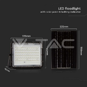 Imagine Proiector LED V-TAC 15W 1200lm Lumină Rece cu Panou Solar Negru IP65 Cablu 3m