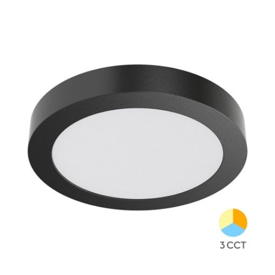 Imagine Spot LED Rotund PT 24W Negru 3IN1 Braytron