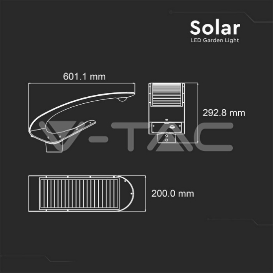 Imagine Corp iluminat grădină LED solar 20W 4000K alb neutru