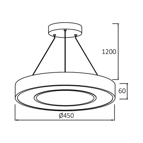 Imagine Plafonieră LED suspendată 36W 3000/4000/6500K BLADE RND