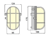 Imagine Lampa BAT Grila Rotunda E27 60W Alb