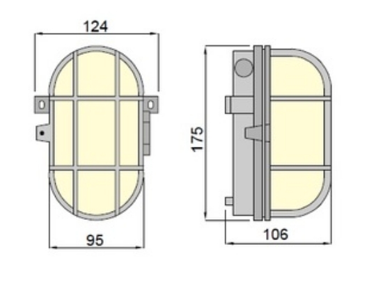 Imagine Lampa BAT Grila Rotunda E27 60W Alb