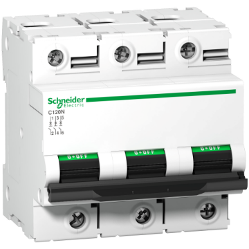 Arată detalii pentru Siguranță automată tripolară Schneider Acti9 C120N 125A 10kA curba C Imagine Siguranță automată tripolară Schneider Acti9 C120N 125A 10kA curba C