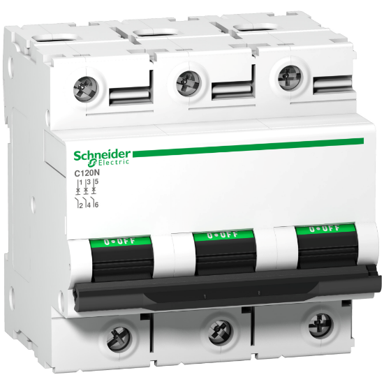 Imagine Siguranță automată tripolară Schneider Acti9 C120N 125A 10kA curba C