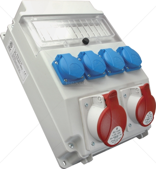 Imagine Cutie de distribuție ROS 11*21/CUTIE ECHI.4 SCHUKO+1816A/5P/380+1*32