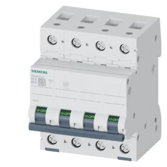 Imagine Siguranță automată tetrapolară 6kA 4P Curba B 20A Siemens