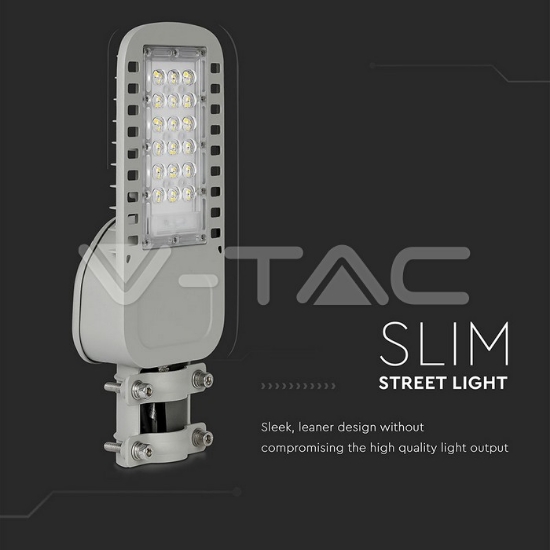 Imagine Corp de iluminat stradal LED V-TAC PRO VT-34ST 30W cu chip Samsung, 6400K, 120lm/W, IP65, 5 ani garanție