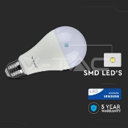 Imagine Bec LED V-TAC cu Chip Samsung A65 E27 15W 4000K
