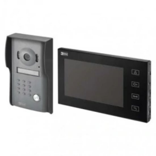 Imagine Videointerfon pentru o familie ARCUS ORNO OR-VID-JS-1053/B, color, monitor ultra-plat LCD 7", control automat al portilor, 9 sonerii, infrarosu, deschidere cu ajutorul etichetelor de proximitate, negru