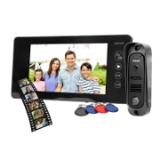 Imagine Videointerfon pentru o familie ARCUS ORNO OR-VID-JS-1053/B, color, monitor ultra-plat LCD 7", control automat al portilor, 9 sonerii, infrarosu, deschidere cu ajutorul etichetelor de proximitate, negru