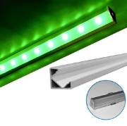 Imagine Profil aluminiu colț pentru bandă LED (benzi max. 12mm) - 2 metri