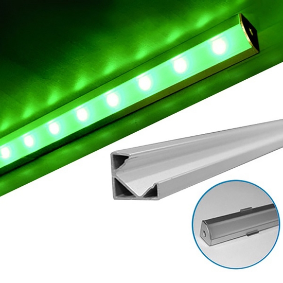 Imagine Profil aluminiu colț pentru bandă LED (benzi max. 12mm) - 2 metri
