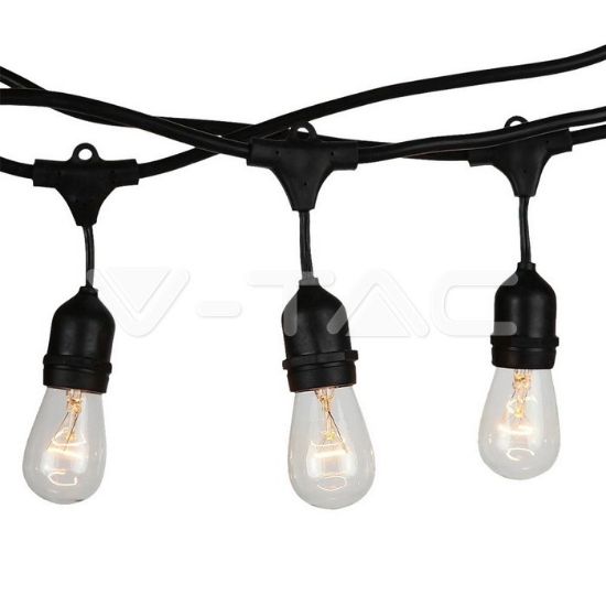Imagine Șir de iluminat exterior V-TAC VT-713, 15xE27, 15m, IP65