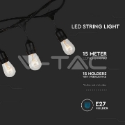 Imagine Șir de iluminat exterior V-TAC VT-713, 15xE27, 15m, IP65
