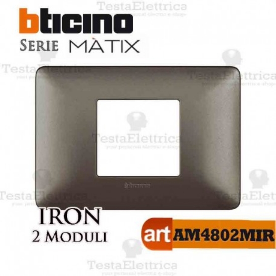 Imagine Ramă ornament 2 module fier Matix Bticino AM4802MIR