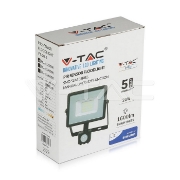Imagine Proiector LED SMD 20W 6400K IP65 cu senzor de mișcare V-TAC Negru