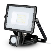 Imagine Proiector LED SMD 20W 6400K IP65 cu senzor de mișcare V-TAC Negru