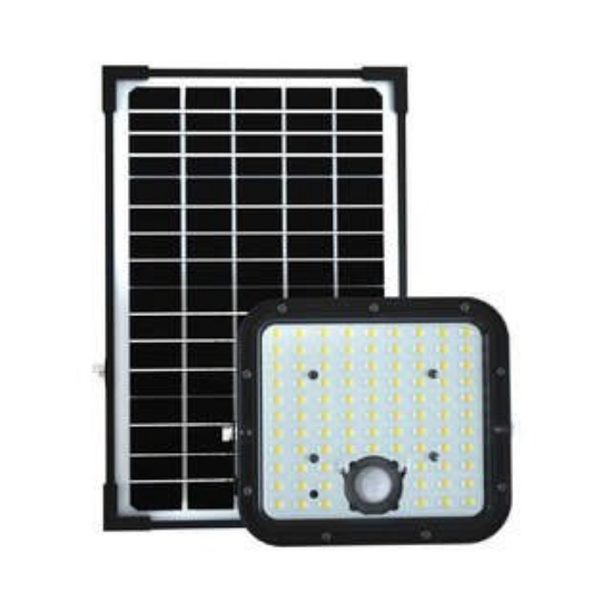 Imagine Proiector LED V-TAC 12W lumină rece cu panou solar IP65