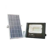 Imagine Proiector LED V-TAC 12W lumină rece cu panou solar IP65