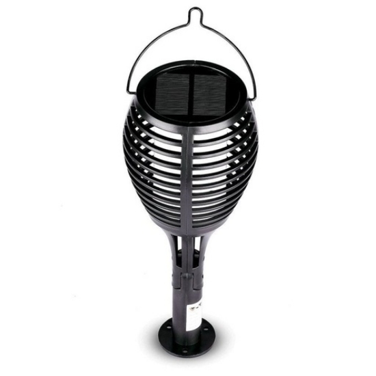 Imagine Stâlpișor LED Solar de Grădină 8W cu Senzor de Lumină, Înălțime Reglabilă, Corp Alb/Negru, IP65