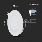 Imagine Panou LED Mini Rotund V-TAC 12W ST 214859