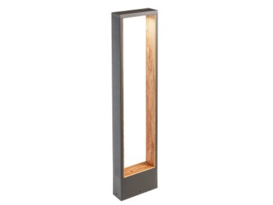 Imagine Aplica LED de exterior WALD 10W gri închis imprimeu lemn iluminare indirectă lumină caldă IP65