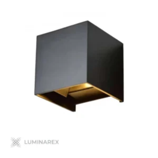 Imagine Aplica de perete LED 7W, lumină caldă 3000K, corp negru, IP65