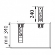 Imagine Priză încorporabilă în mobilier Camino 2x Schuko, USB-A, USB-C, Inducție, cablu 1.5 m, negru, GTV
