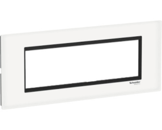 Imagine Ramă ornament Schneider Easy Styl 7 module Sticlă Alb/Negru