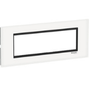 Imagine Ramă ornament Schneider Easy Styl 7 module Sticlă Alb/Negru