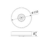 Imagine Senzor de mișcare CR-12, max. 2000W, AC220-240V, 50/60Hz, 360°, max. 8m, IP65