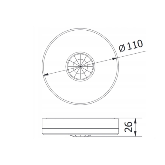 Imagine Senzor de mișcare CR-12, max. 2000W, AC220-240V, 50/60Hz, 360°, max. 8m, IP65